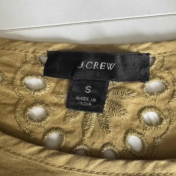 🌼 J.Crew Eyelet Embroidered Flutter Sleeve Top - Small - Picture 5 of 7